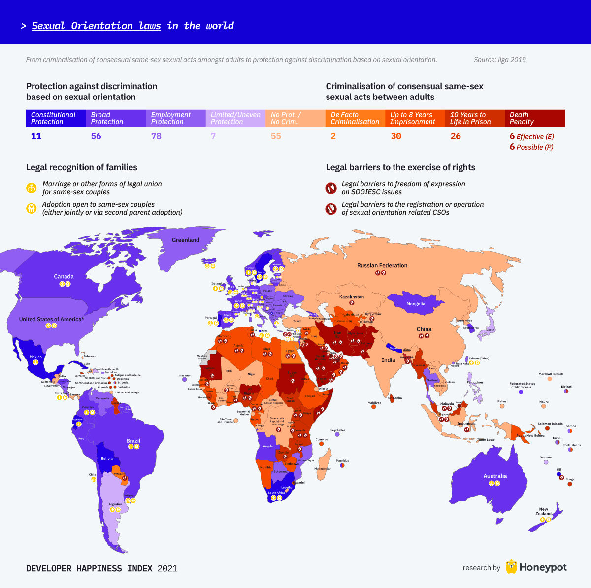 Sexual orientation laws in the world