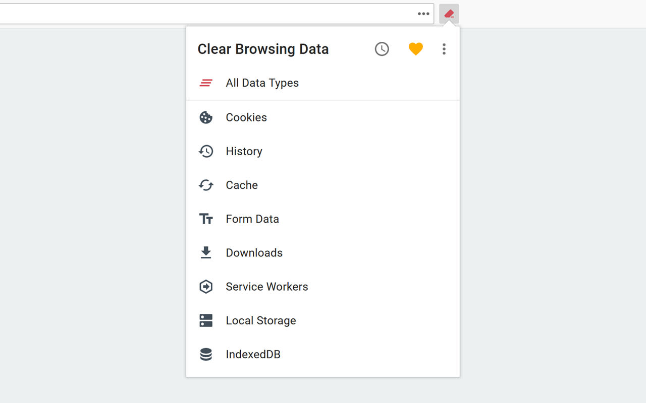 clear browsing data