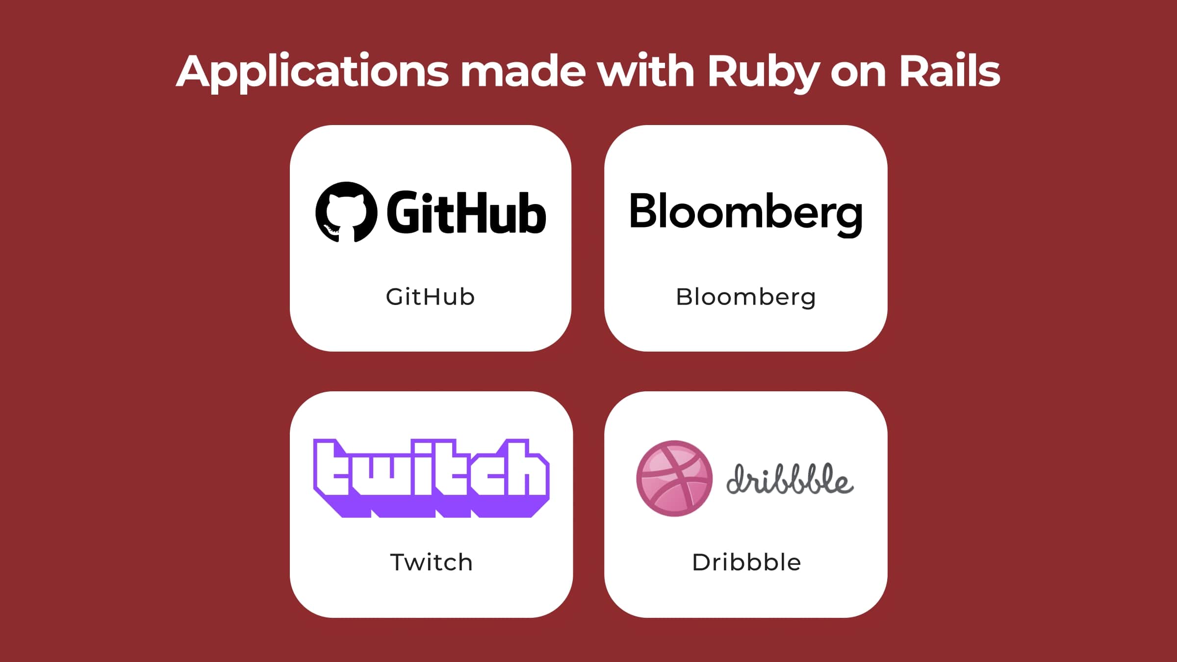 Applications made with Ruby on Rails