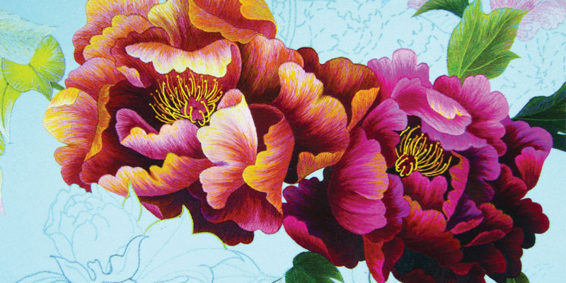 silk embroidery