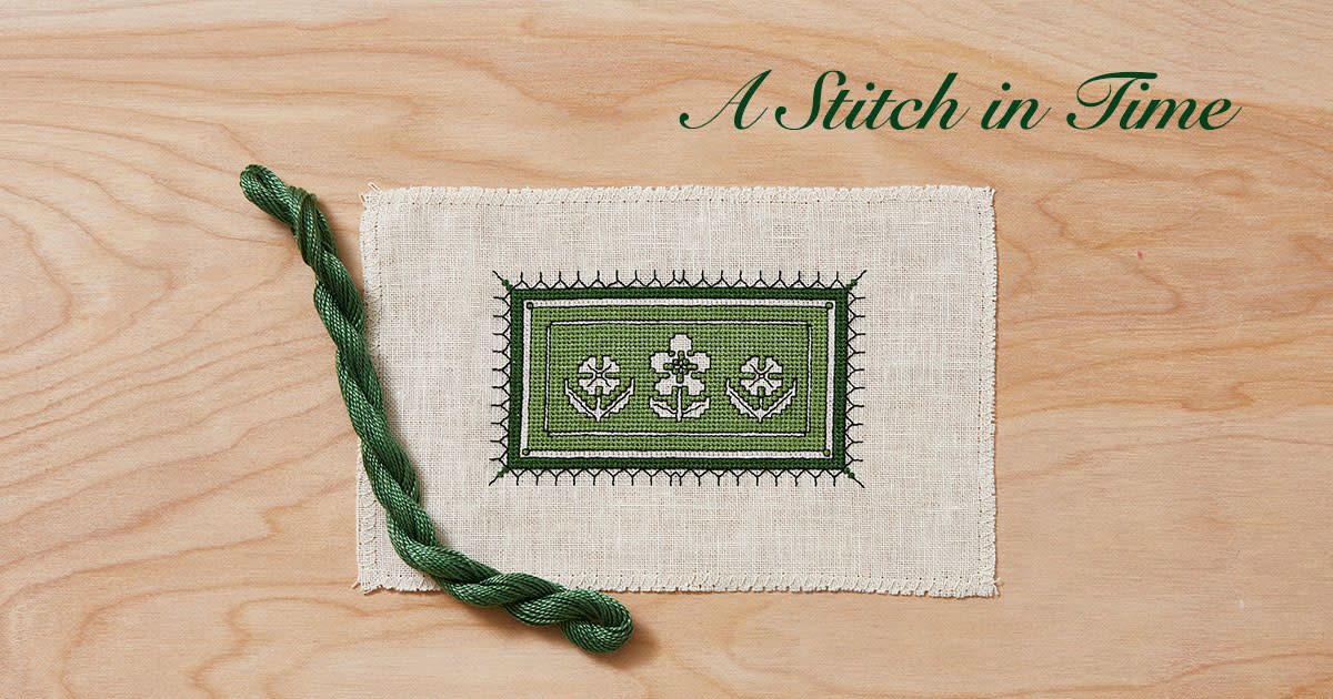 A Stitch In Time Two Sided Italian Cross Stitch Piecework