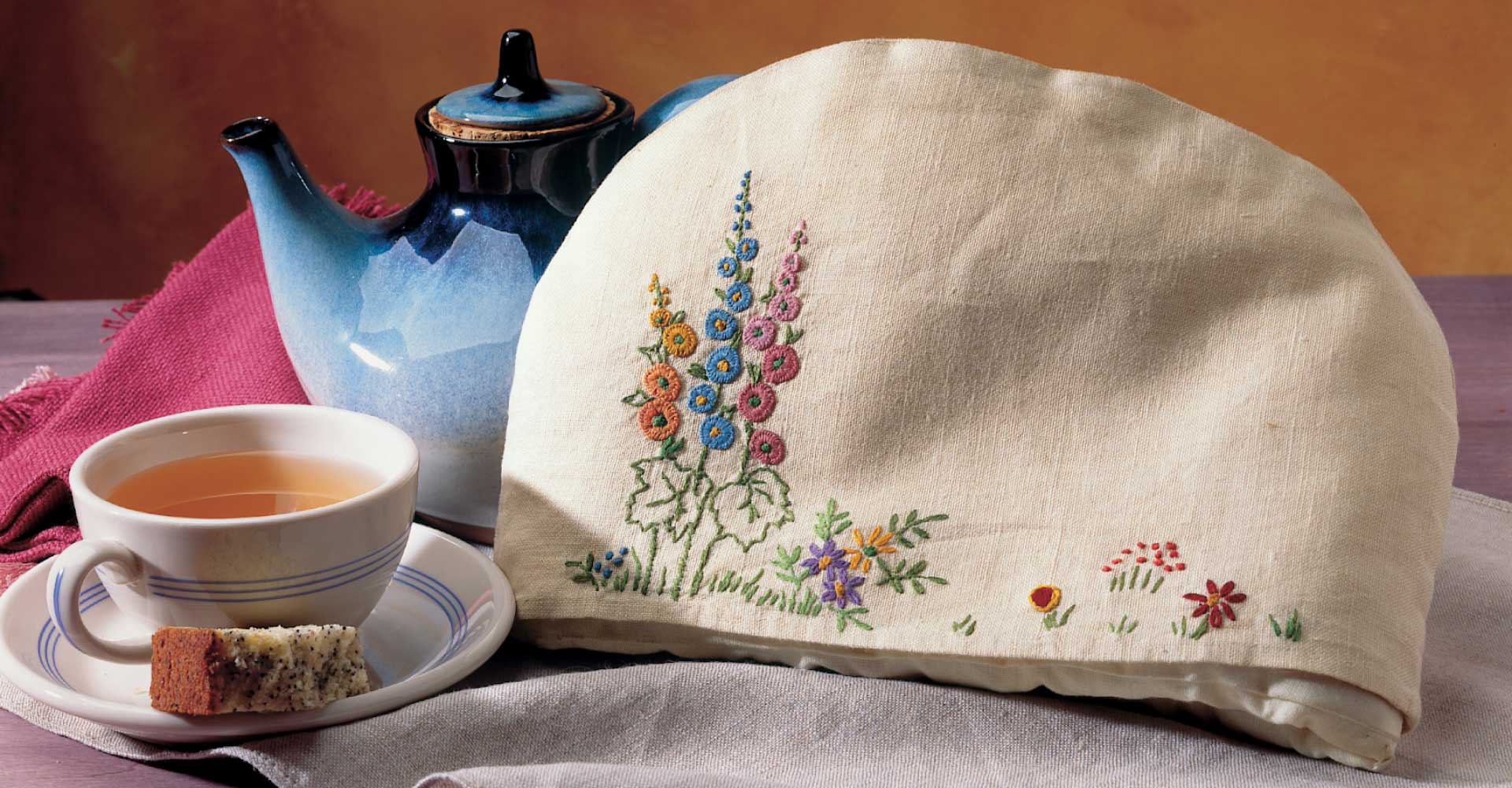 GDONLINE Blue White Cotton Handmade Designs Tea Cozy Creative Tea Cosy Indian Mandala Tea Cozies Tea Pot Cover