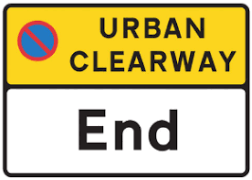 Urban Clearway end sign