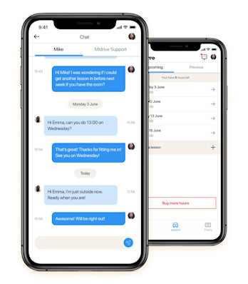 Lesson reminders screen