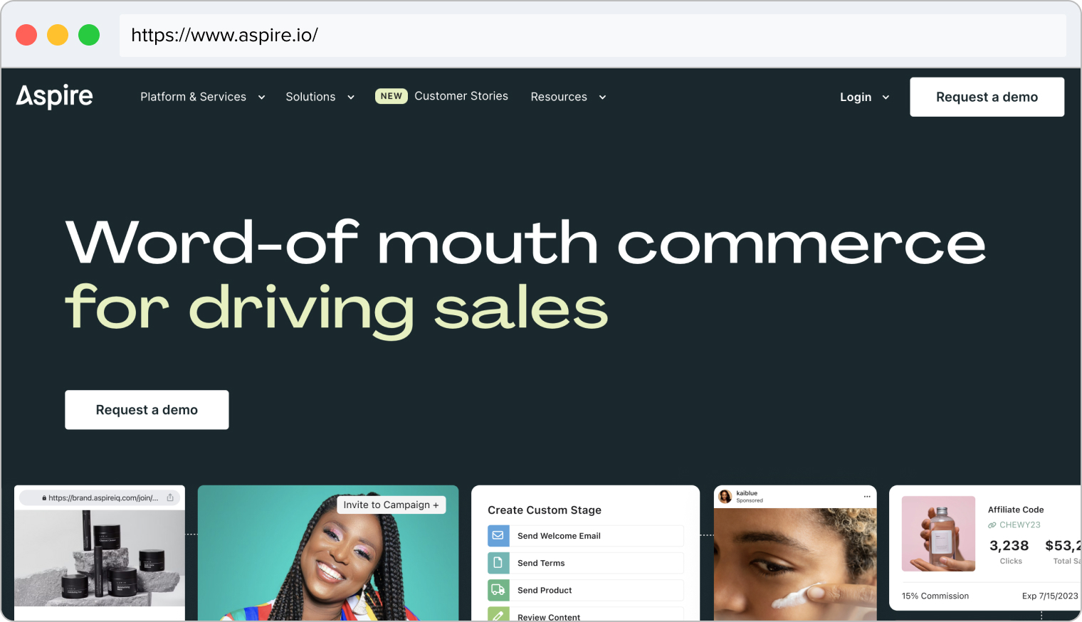 Aspire homepage image