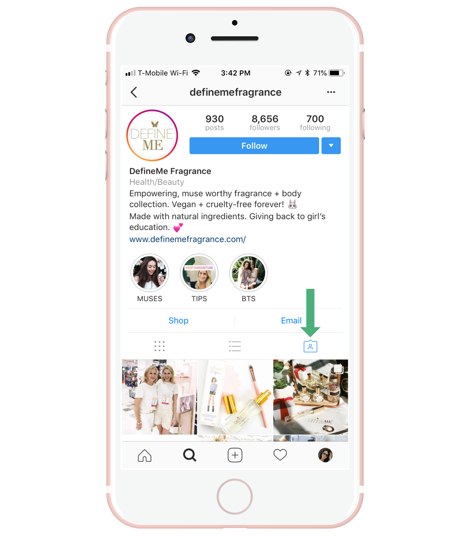 micro-influencers-tagged-mobile-example-screenshot