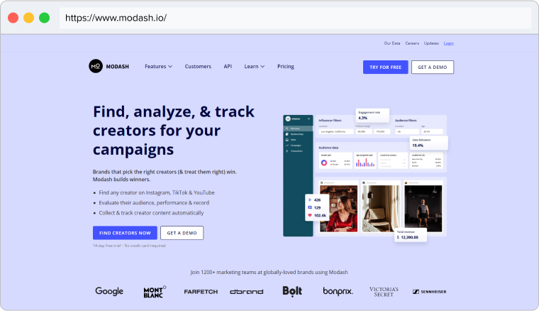 modash-homepage