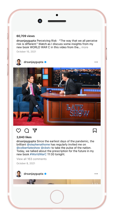 Dr. Sanjay Gupta's sample IG post