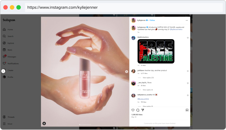 Kylie cosmetics sample image