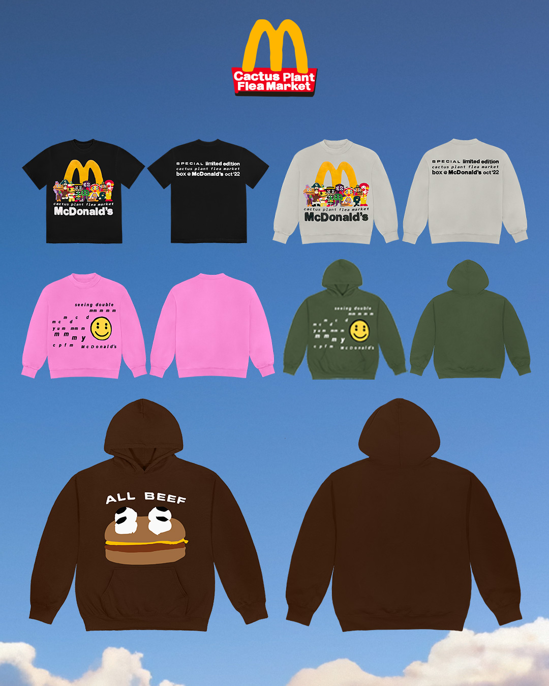 Cactus Plant Flea Market - Pink McDonald’s “Seeing Double” Oversized Sweatshirt deals