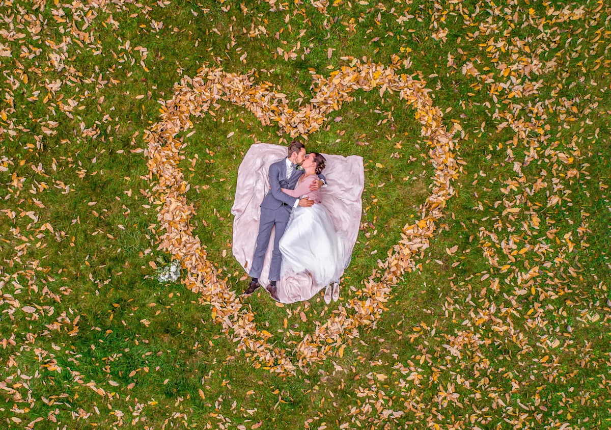 drone wedding photography