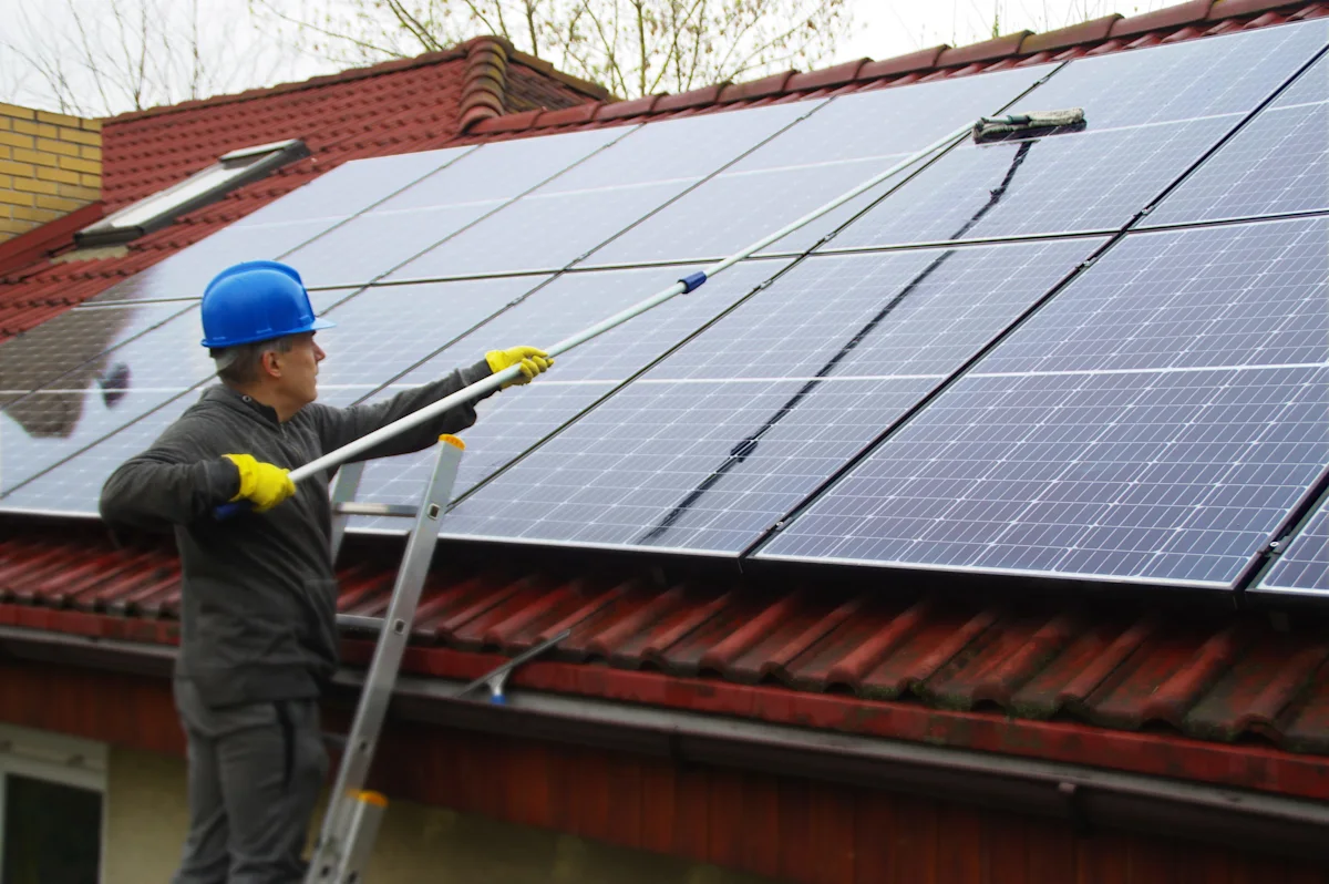 Solar panel cleaning