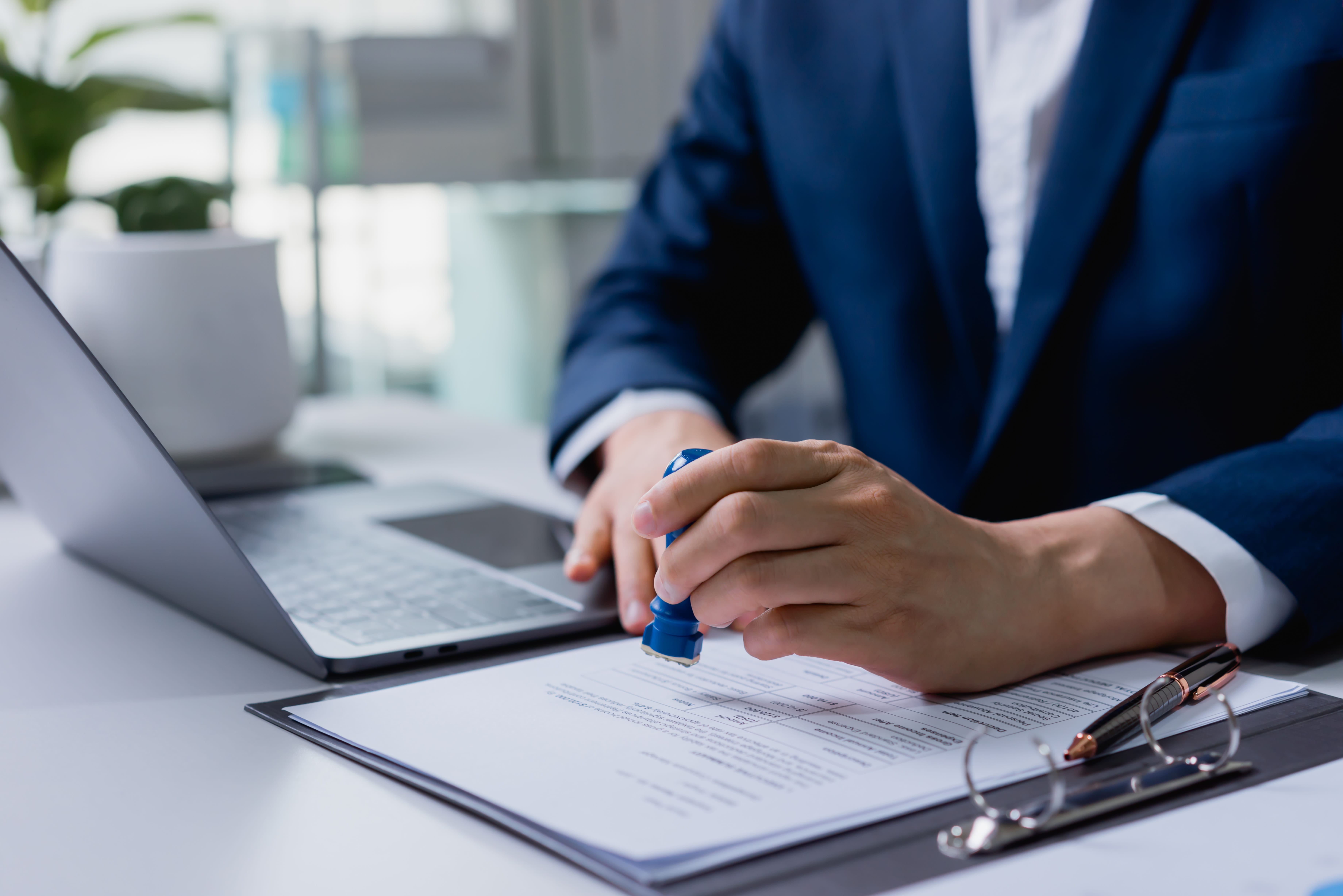 Stamping business contract document