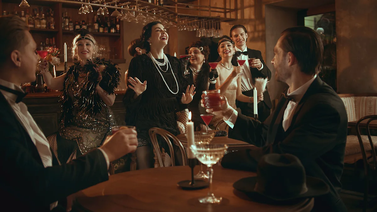 glittery retro party