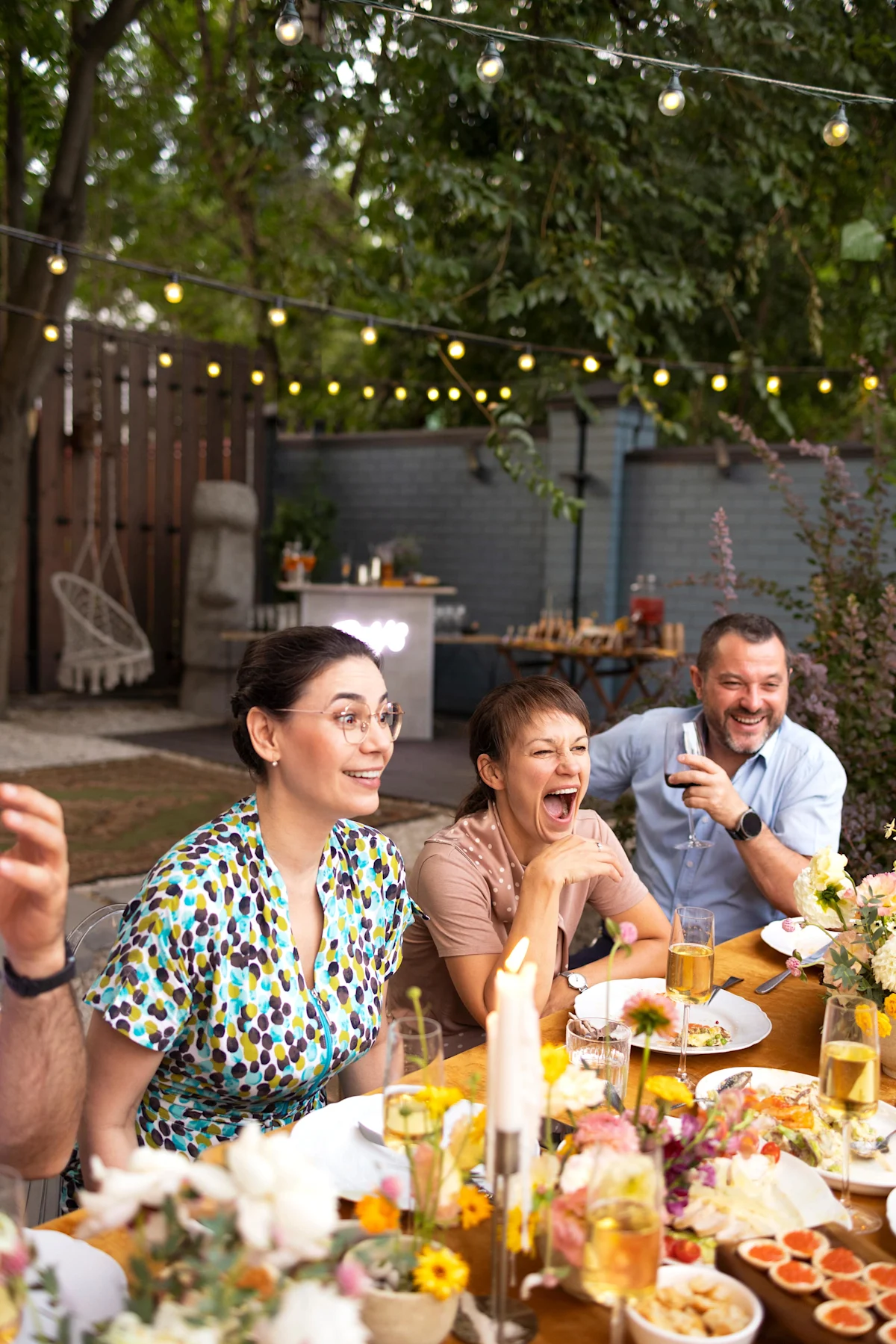 people having fun at engagement party