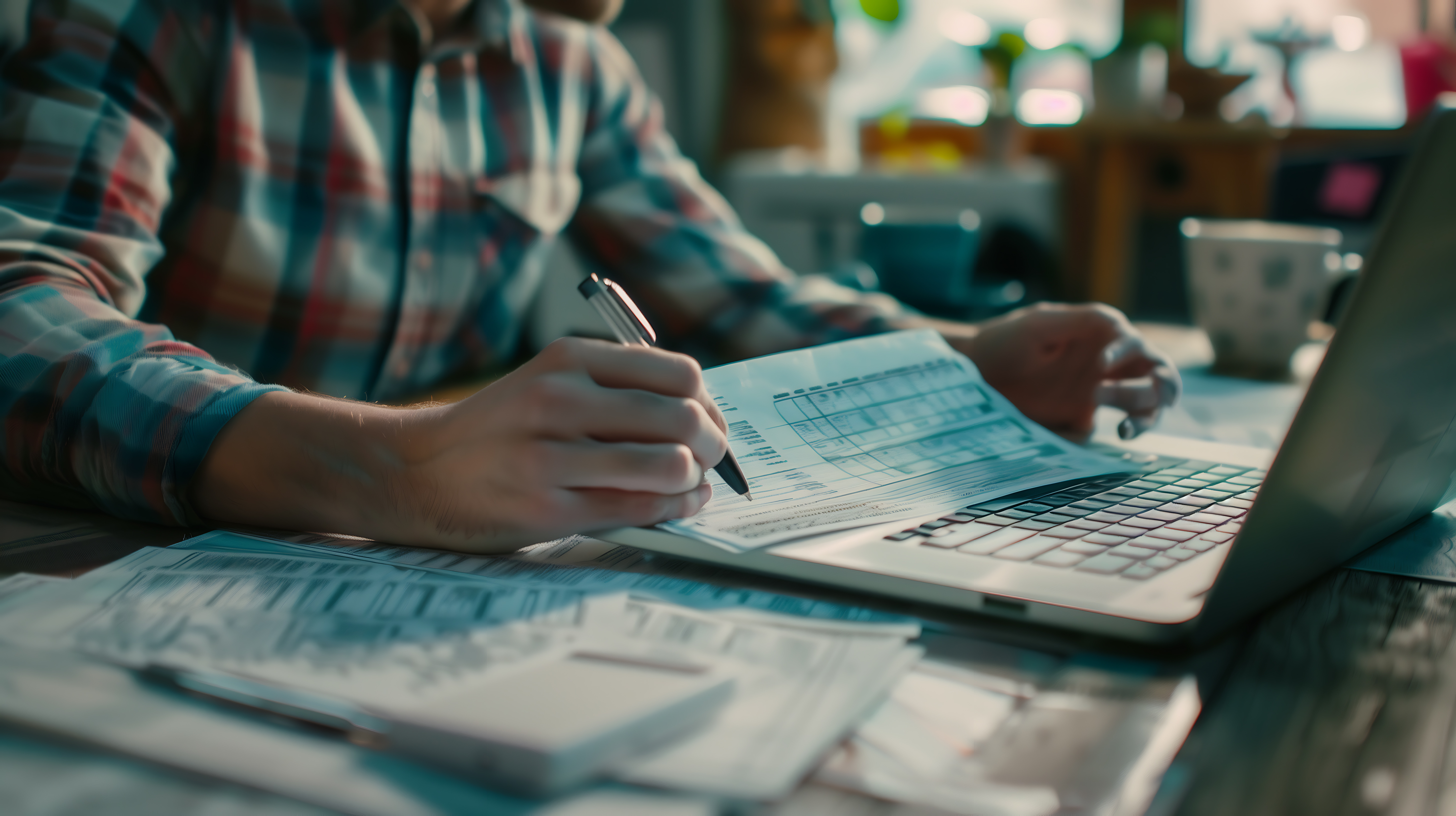 Payroll service provider at work