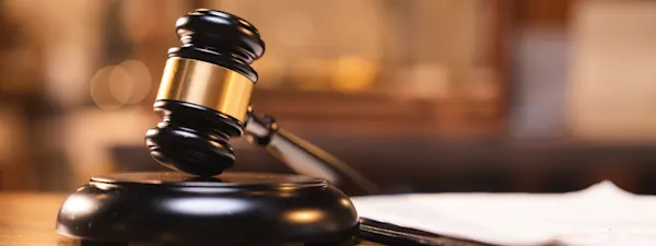 Close-up of gavel hammer