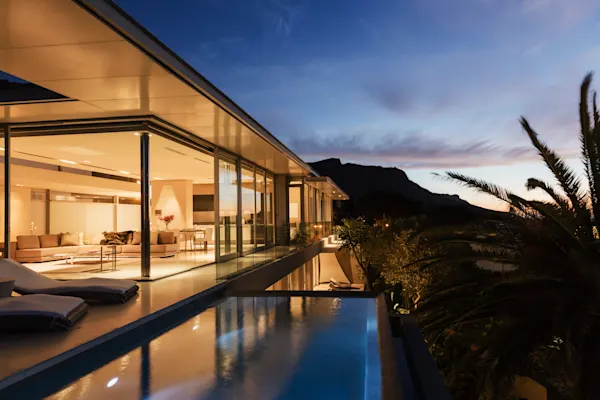 House at twilight