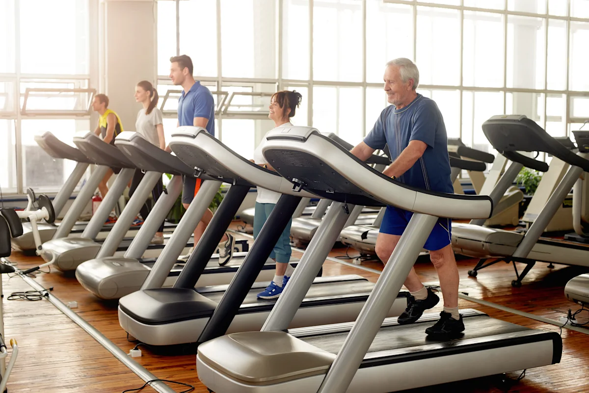 different age groups working out