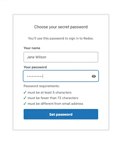 Set a password Set a password