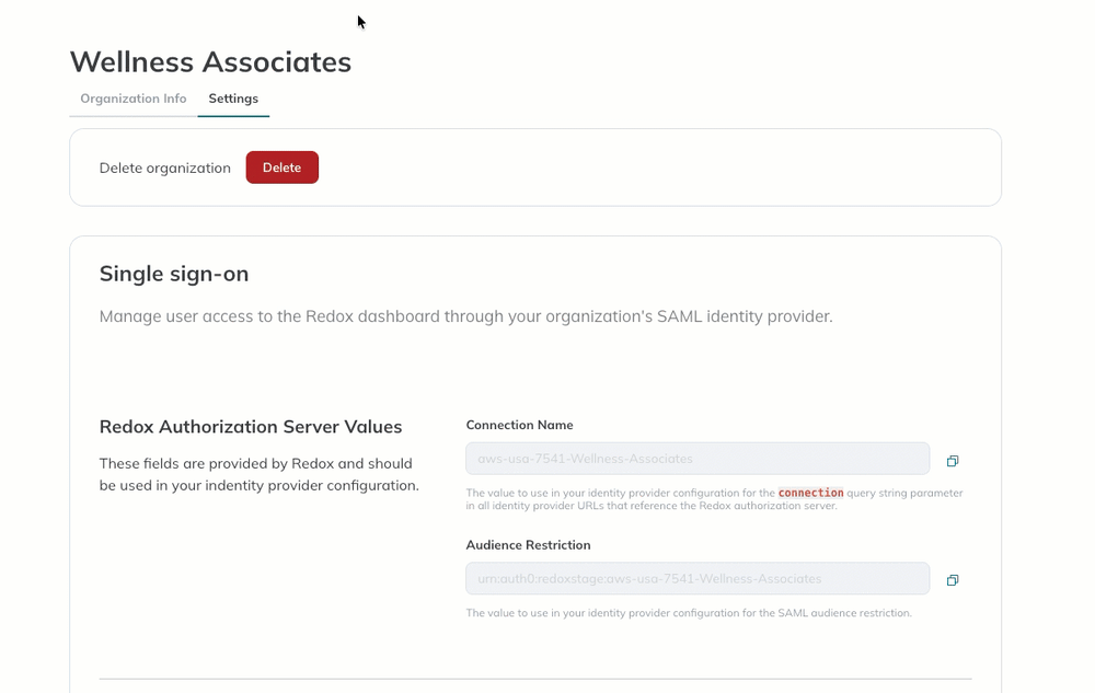 A user clicks the MCP server toggle to enable MCP for their Redox organization.