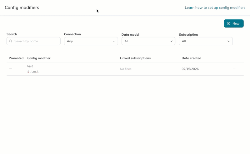 A user deletes a config modifier from the Details page.