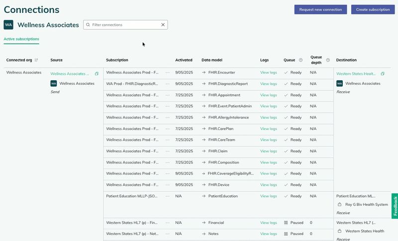 Create a new subscription