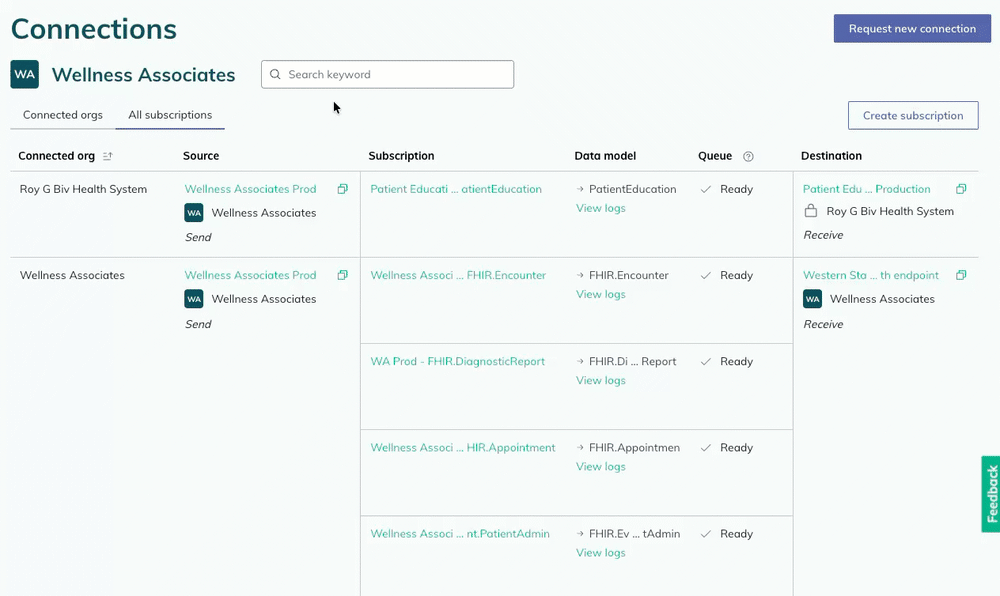 Create a new subscription