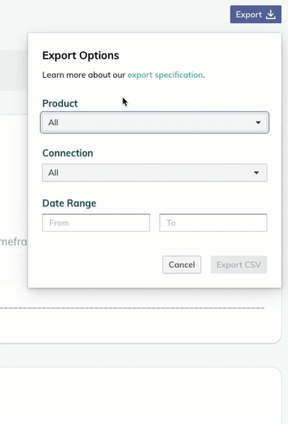 Export a CSV file