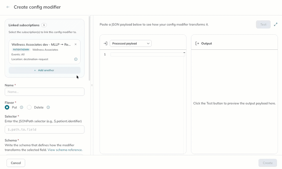A user creates a config modifier to remove the facility code from PatientAdmin events.