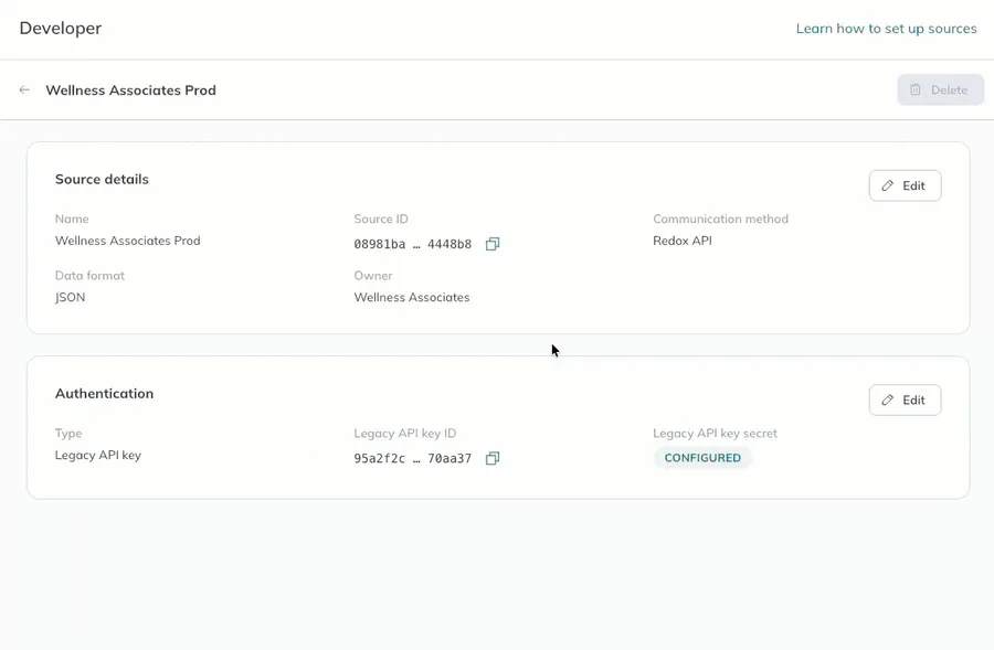 A user follows the instructions to generate a new secret value in the Redox dashboard.