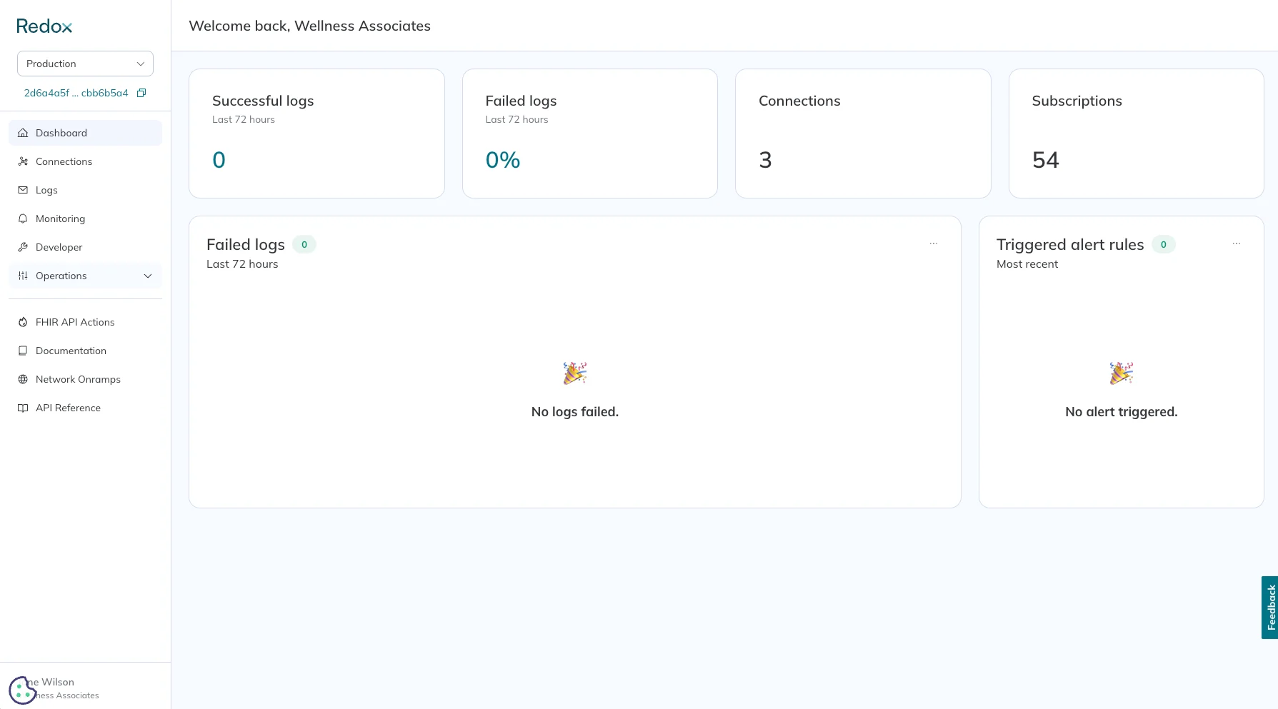 The Redox dashboard