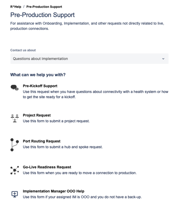 Questions about implementation subcategories