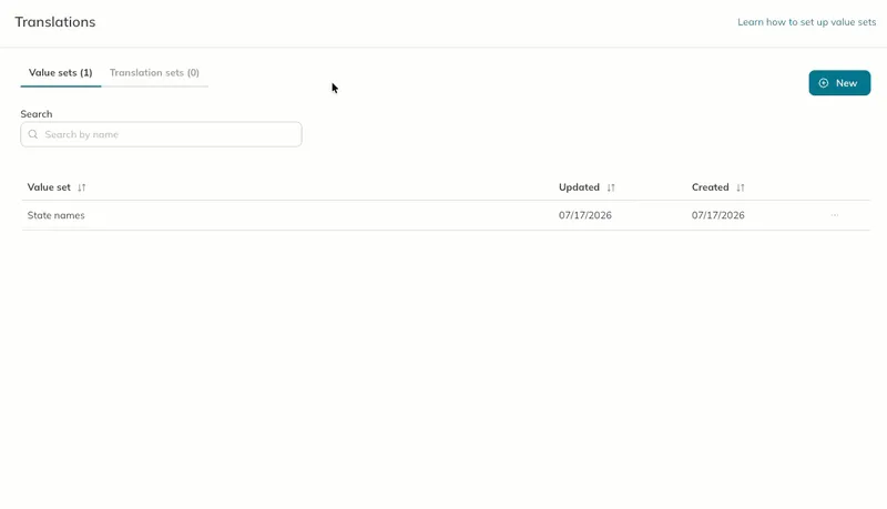 A user edits a value, adds a new value, and delete a value in a set.