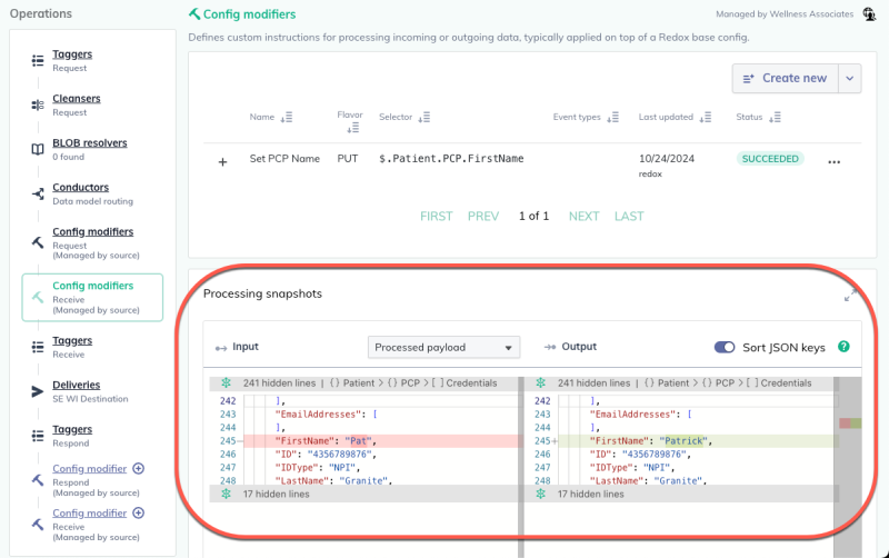 Input and output payloads