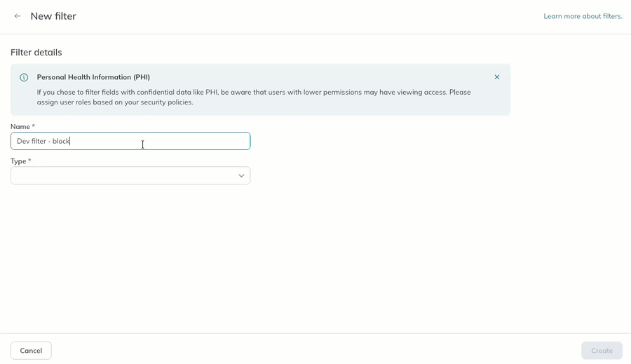 A user creates a filter rule to block all traffic. 