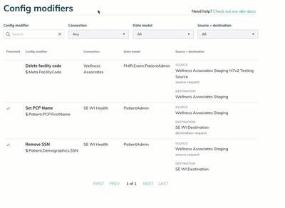 Set up config modifiers