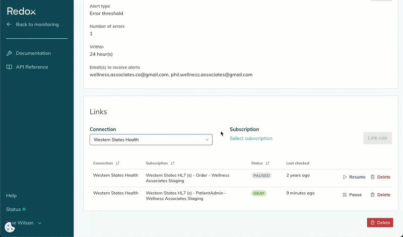 Select a subscription to link