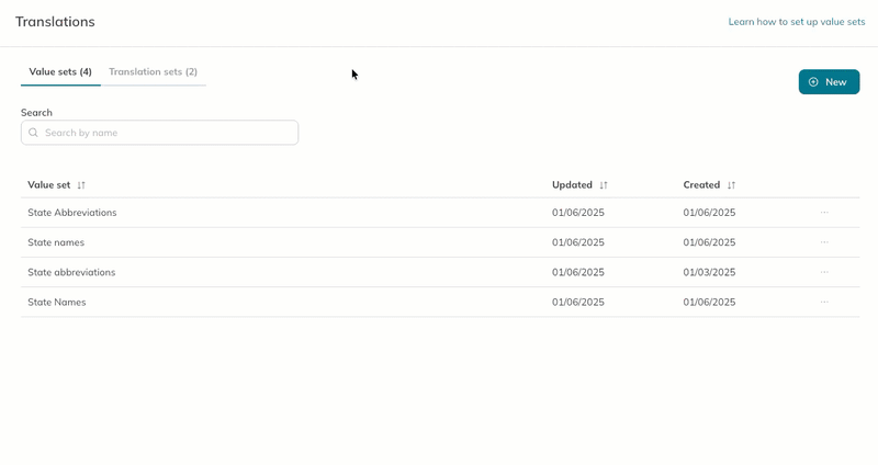 A user deletes an existing value set. A user deletes an existing value set.