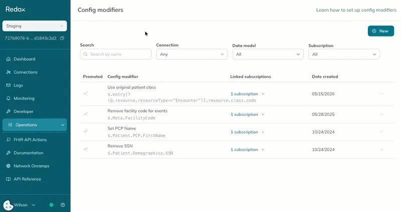 A user selects an existing config modifier and adds a second subscription link on the Details page. A user selects an existing config modifier and adds a second subscription link on the Details page.