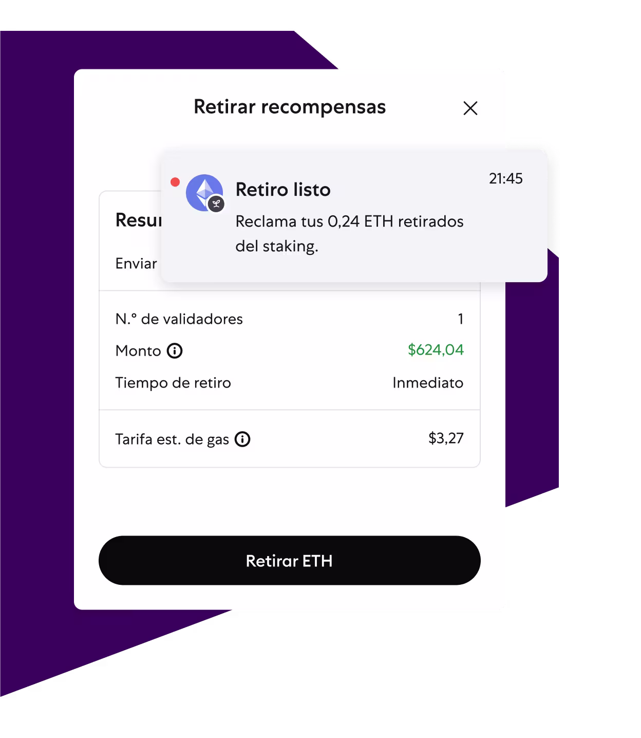 Retira en cualquier momento