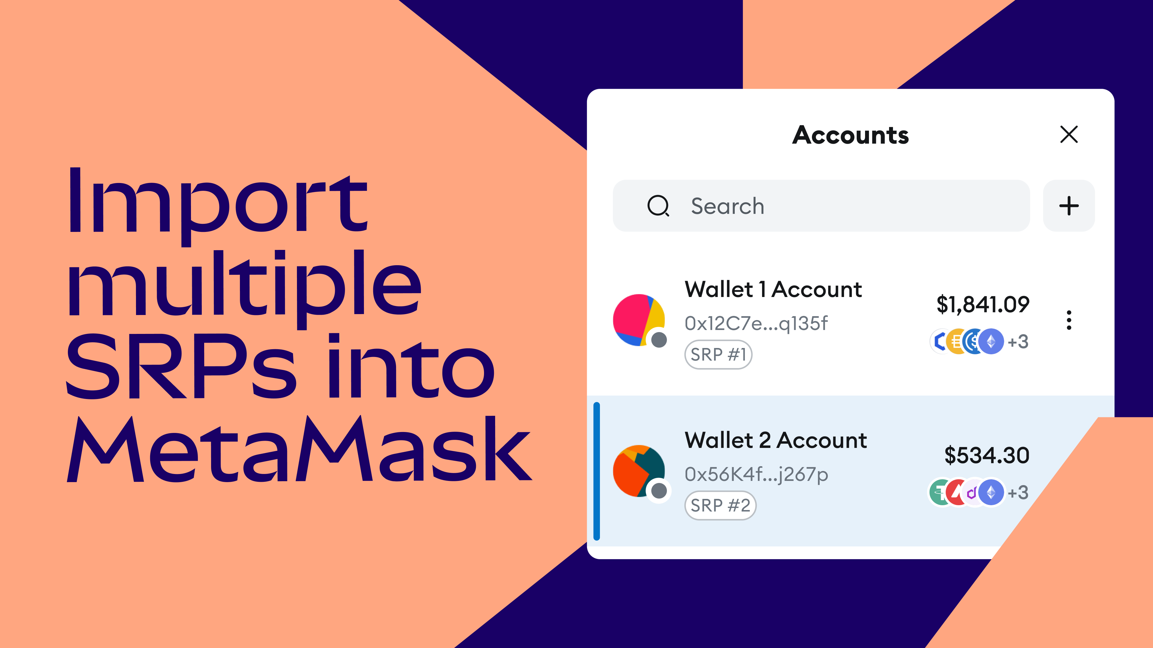 MetaMask feature update: Multiple SRPs in one wallet