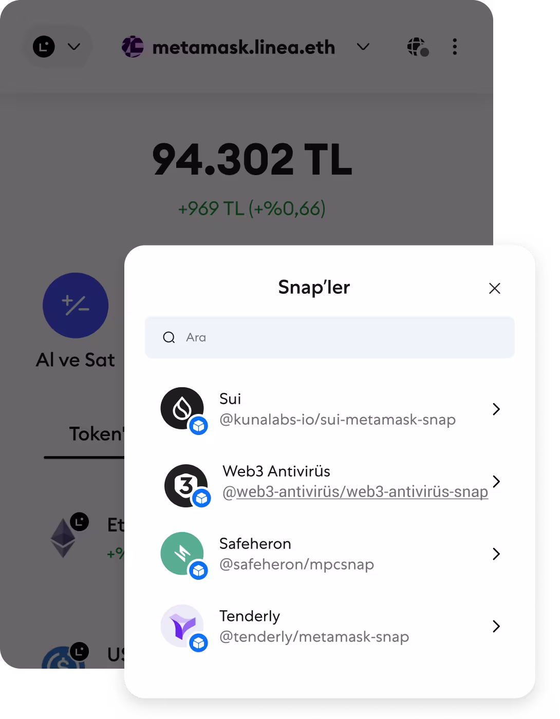 METAMASK'İ GENİŞLET