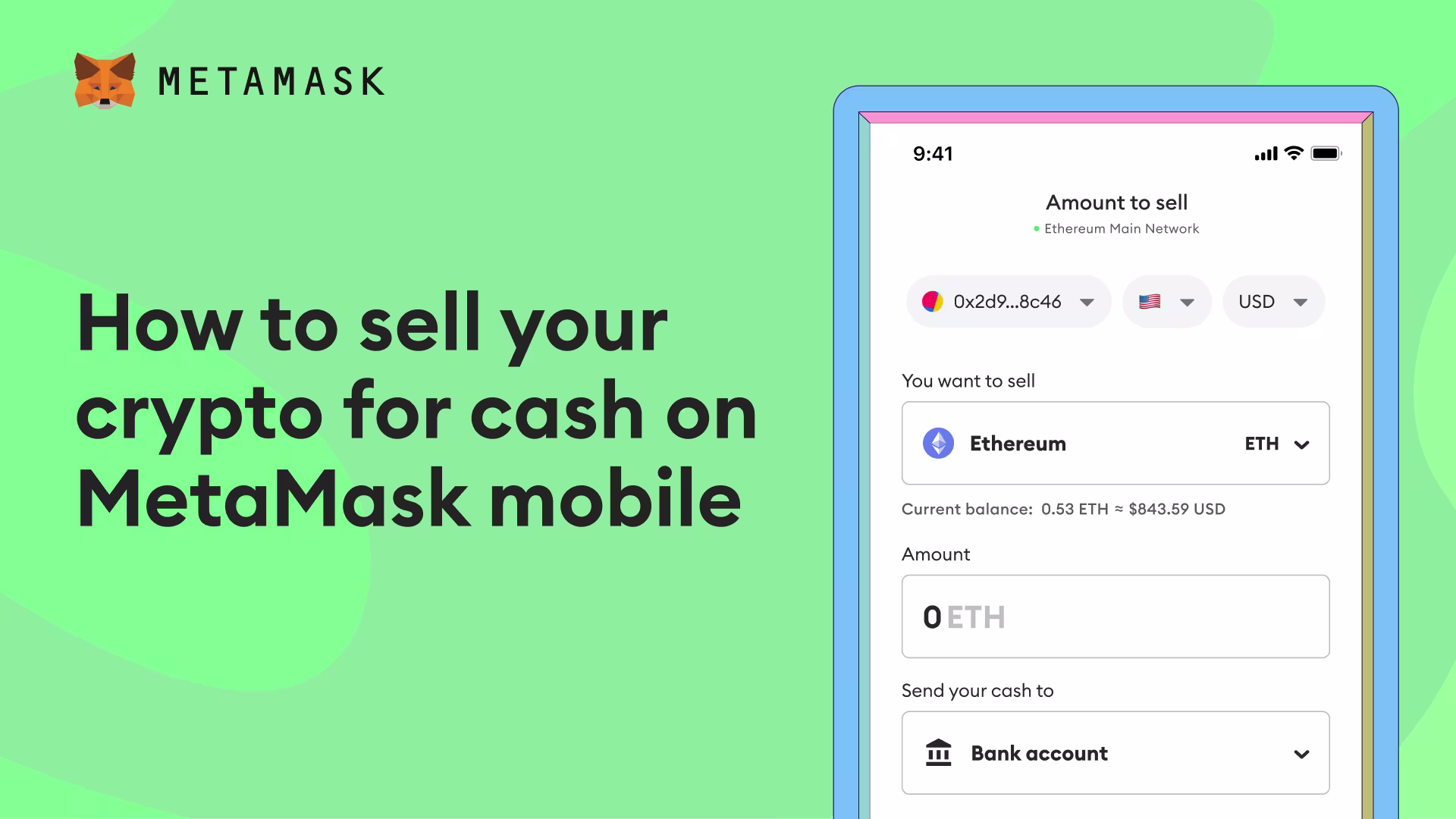So verkaufst du Krypto gegen Bargeld in MetaMask Mobile