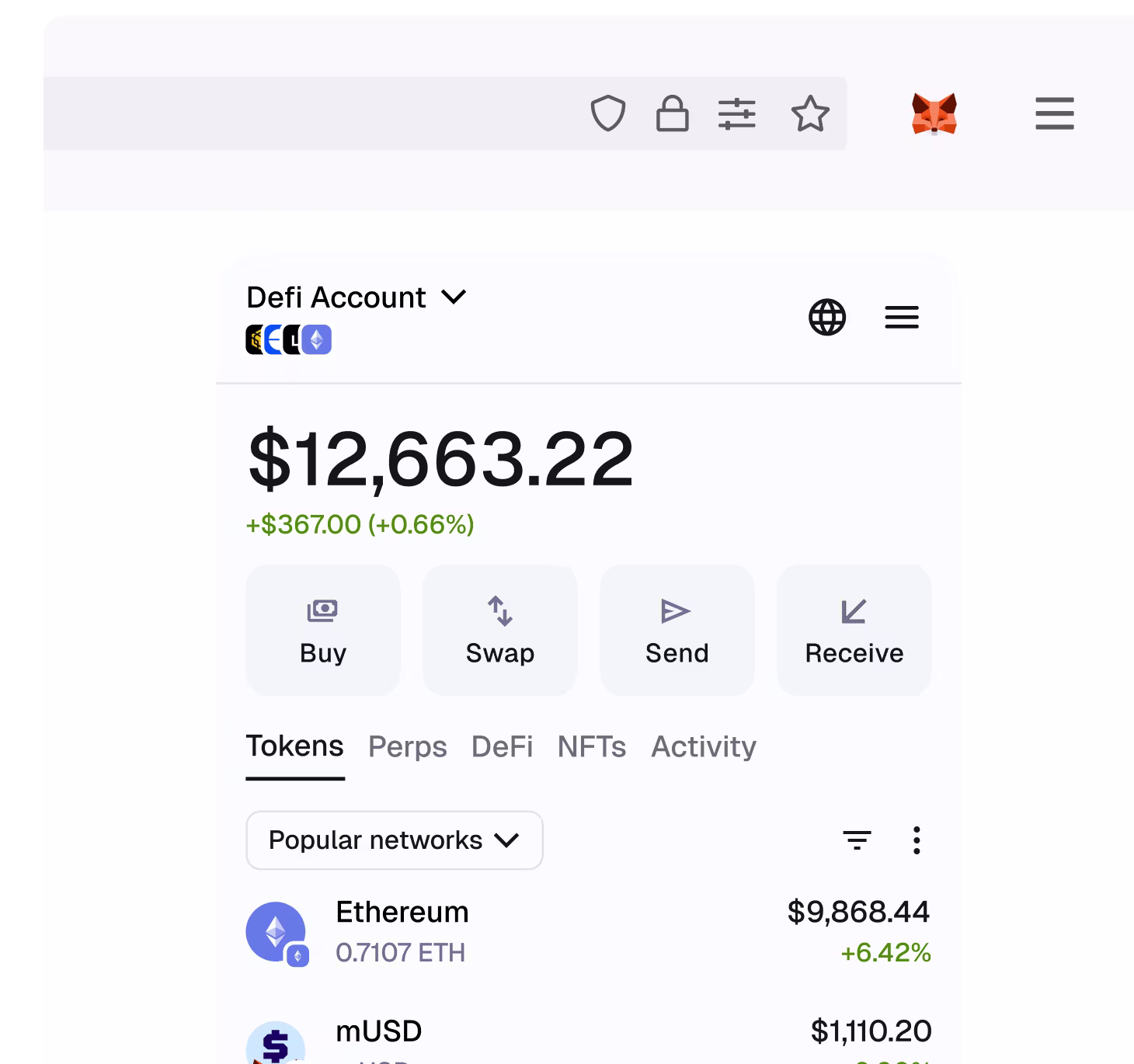 Install MetaMask extension for your browser