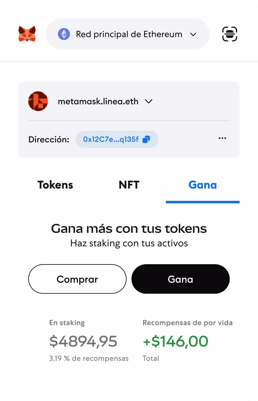 Haz staking, asegura, gana