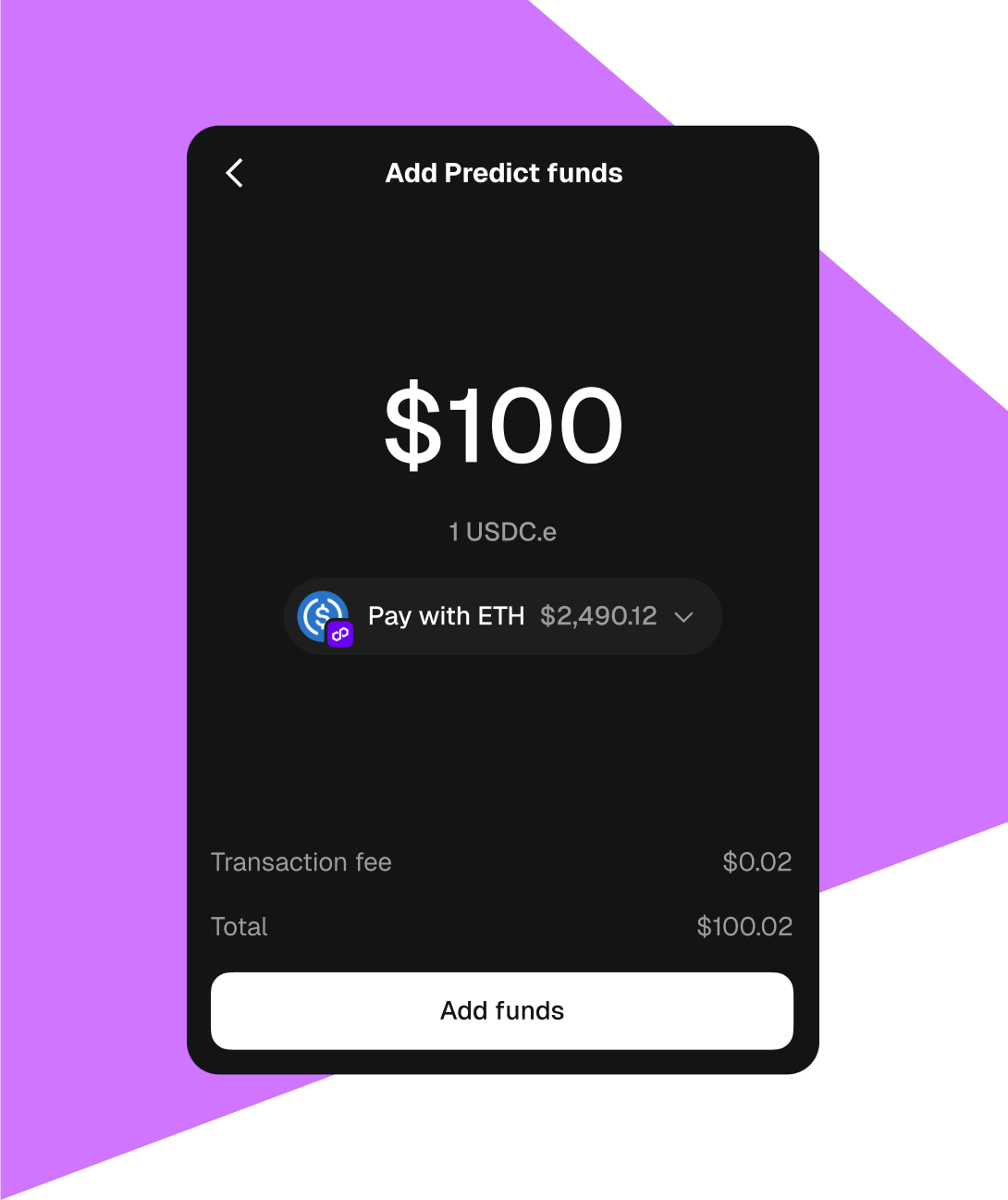 Trade Prediction Markets Directly in MetaMask, in Two Taps.