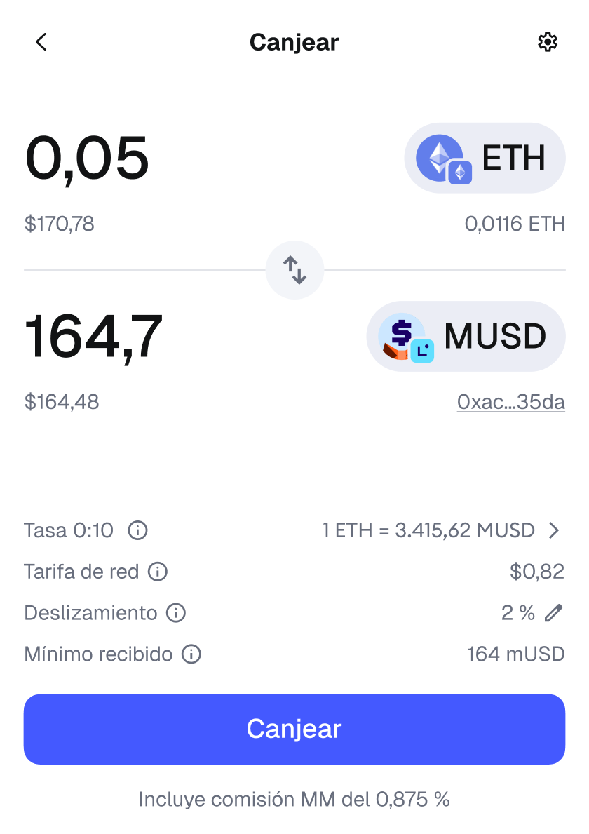 Canje de criptomonedas, tokens de canje y cambio de tokens | Metamask