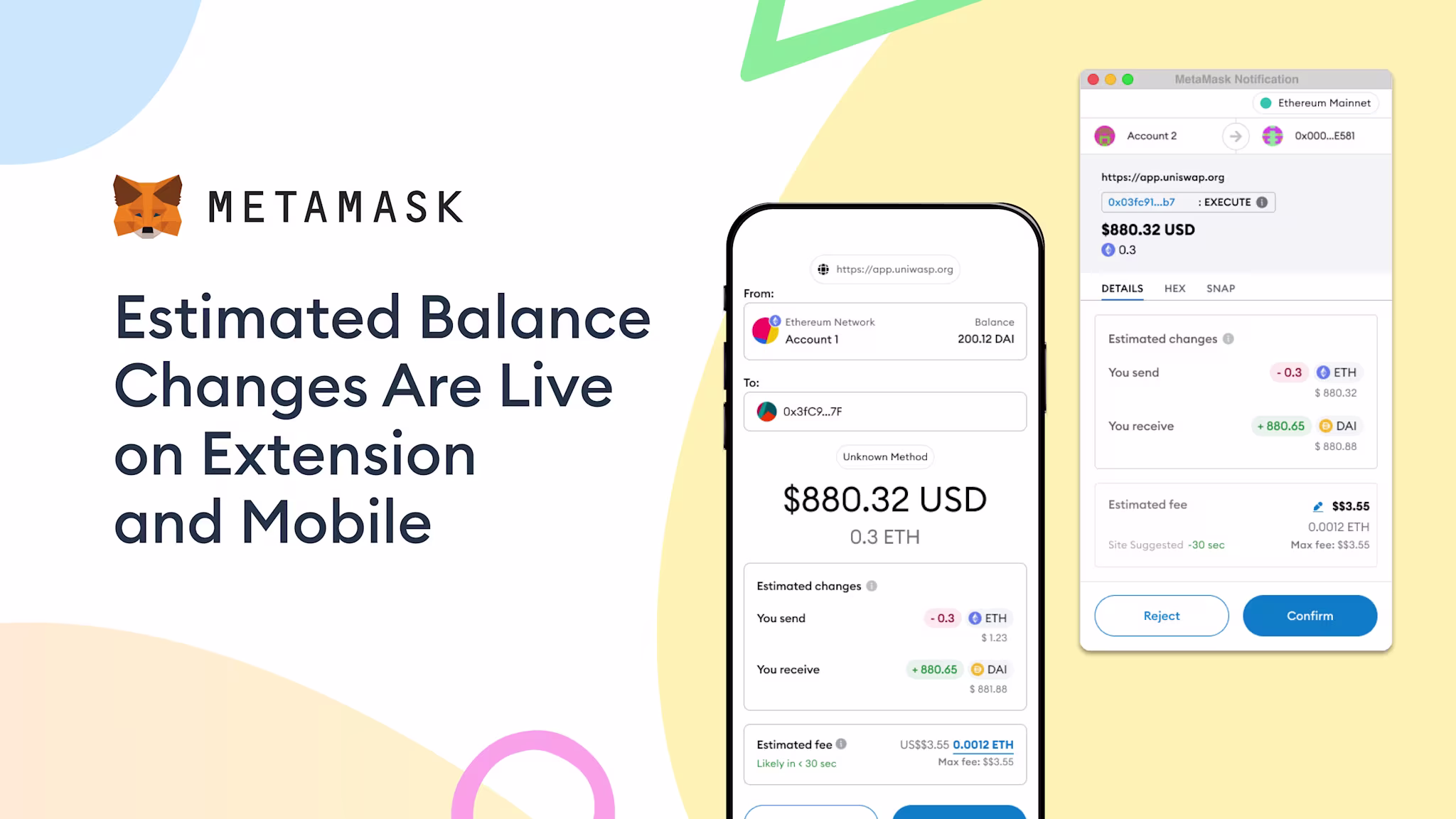 Introducing estimated balance changes for clear transaction outcomes