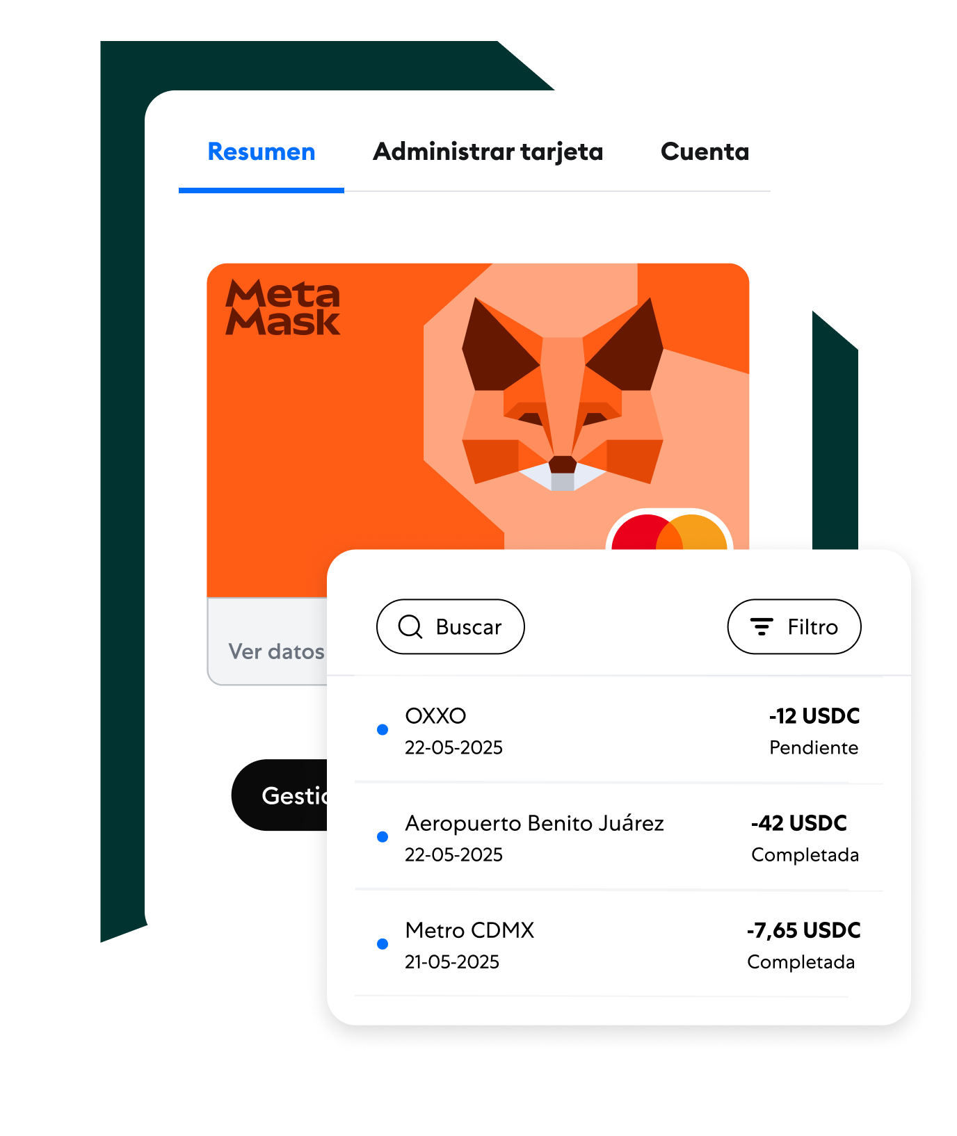 Gasta criptomonedas en compras diarias con MetaMask Card, tarjeta cripto |  MetaMask Card